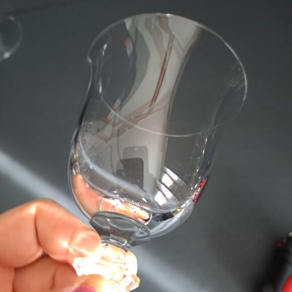 Royal Bavarian Crystal Wine Water Glass 6.5" Faceted Stemware Goblet Germany - Picture 6 of 14